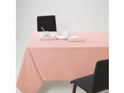 La Redoute Plain Coated Cotton Tablecloth Pink Size 150 X 300