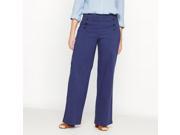 Castaluna Womens Stretch Fabric Wide Leg Trousers Blue Size Us 20 Fr 50