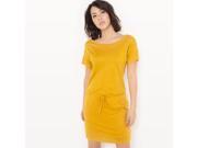 R Essentiel Womens Short Linen Dress Yellow Size S