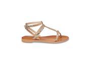 Les Tropeziennes Par M Belarbi Womens Hilan Flat Leather Sandals Beige Size 40
