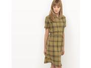 R Essentiel Womens Checked Shirt Dress Green Size Us 4 Fr 34