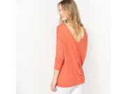 R Edition Womens Crew Neck Jumper Sweater With Back Laces Orange Size L