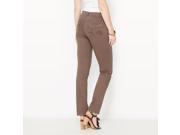 La Redoute Womens Stretch Twill Trousers Brown Size Us 8 Fr 38