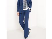 Atelier R Womens Basic Cotton Wide Leg Trousers Blue Size Us 10 Fr 40