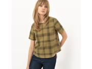 R Essentiel Womens Checked Blouse Green Size Us 8 Fr 38