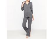 Louise Marnay Womens Plain Jersey Pyjamas Grey Size Us 8 10 Fr 38 40