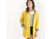 R Essentiel Womens Waxed Hooded Raincoat Yellow Size Us 20 Fr 50