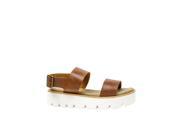 Coolway Womens Martina Sandals With Chunky Sole Brown Size 41