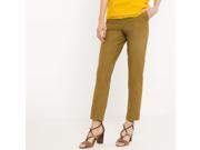 R Edition Womens Cotton Linen Peg Trousers Green Size Us 6 Fr 36