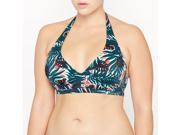 Castaluna Womens Halter Neck Bikini Top Blue Size Us 34C Fr 90C