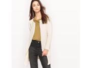 See U Soon Womens Long Sleeved Cardigan With Pockets Beige Size M