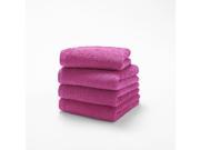 La Redoute Pack Of 4 Cotton Guest Towels 500G M² Red Size Square 40 X 40Cm