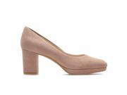 Clarks Womens Kelda Hope Suede Leather Heels Pink Size 39