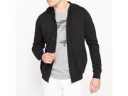 R Edition Mens Zip Up Hooded Cardigan Black Size M