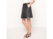 R Studio Womens Short Leather Skirt Black Size Us 8 Fr 38