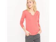 R Edition Womens Cotton Grandad Collar Jumper Sweater Pink Size S