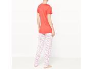 Dodo Womens Escape Short Sleeved Pyjamas Red Size Xl
