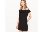 See U Soon Womens Off The Shoulder Dress With Ruffles Black Size M