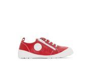 Pataugas Teen Boys Rocky N Leather Trainers Red Size 33