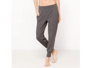 R Essentiel Womens Cotton Modal Cropped Trousers Grey Size Us 4 6 Fr 34 36