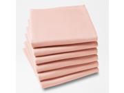 La Redoute Pack Of 6 Plain Polyester Napkins Pink Size 45 X 45 Cm