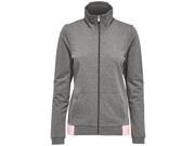 Only Play Womens High Neck Zip Up Sweatshirt Grey Size L