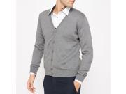 R Essentiel Mens 100% Cotton Buttoned Cardigan Grey Size S