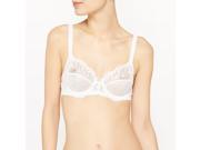 Louise Marnay Womens Embroidered Full Cup Bra White Size Us 40F Fr 105F