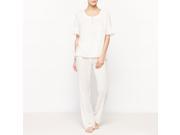 R Edition Womens 2 Piece Cotton Voile Pyjamas White Size Us 6 Fr 36