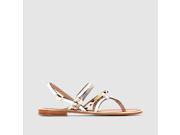 Les Tropeziennes Par M Belarbi Womens Cumin Flat Leather Sandals White Size 39