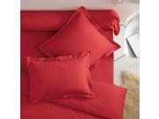 La Redoute Cotton Pillowcase With Flat Ruffle Red Size Oblong 50 X 70Cm