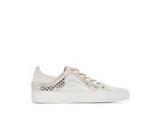 Pataugas Womens Yaron Leather Trainers White Size 39
