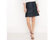 R Studio Womens Plain Straight Short Skirt Blue Size Us 8 Fr 38