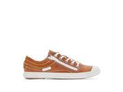 Pataugas Teen Boys Bisk G Leather Trainers Brown Size 34