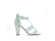 La Redoute Womens Glitter Heel Sandals Blue Size 38