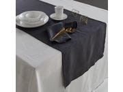 La Redoute Taraka Pre Washed Linen Table Runner Grey Size 50 X 150 Cm