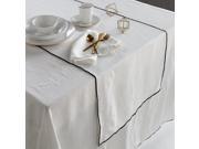 La Redoute Taraka Pre Washed Linen Table Runner White Size 50 X 150 Cm