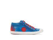 Pataugas Teen Boys Bluff High Top Leather Trainers Blue Size 34