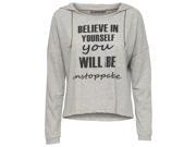 Only Play Womens Printed Hoodie Grey Size S