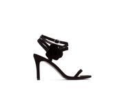 R Edition Womens High Heeled Sandals With Flower Detail Black Size 41