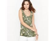 La Redoute Womens Soft Fabric Printed T Shirt Green Size Us 12 14 Fr 42 44