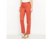 La Redoute Womens Stretch Cotton Satin Trousers Red Size Us 8 Fr 38
