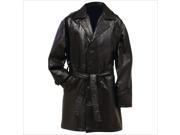 Mens Leather Trench Coat Mid Length
