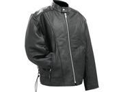 Mens Leather Motorcycle Cruiser Jacket