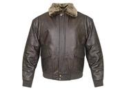 Mens Brown Leather Bomber Jacket