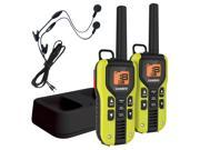 UNIDEN GMR4060 2CKHS 40 Mile 2 Way FRS GMRS Radios with Headset Yellow; Li Ion Batteries