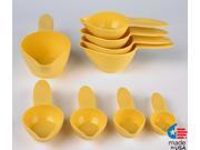 POURfect Measuring Cup Set 9pc Yellow Pepper Made in USA