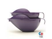 POURfect Mixing Bowls 1010 6 8 Cups Dark Plum Purple Made in USA