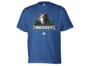 Minnesota Timberwolves Adidas Primary Logo NBA Men T Shirt Blue M