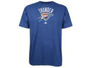 Oklahoma City Thunder Adidas Primary Logo NBA Men T Shirt Light Blue M